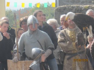 En cote de maille fête médiévale