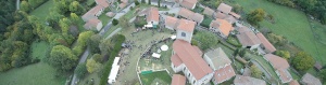 Fête médiévale Leignec 2017 vue aérienne