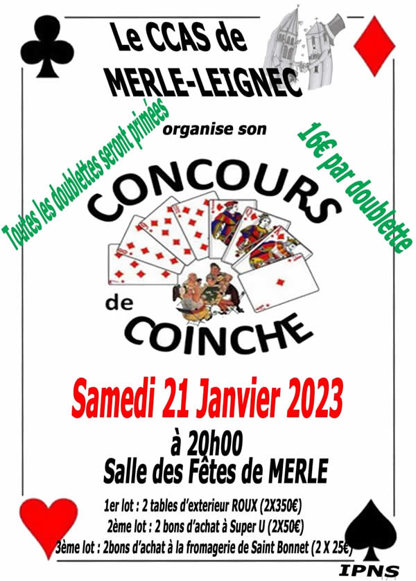 Concours de coinche à Merle