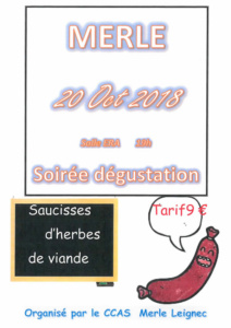 Soirée saucisses d'herbes à Merle 2018